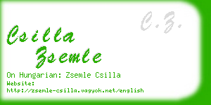 csilla zsemle business card